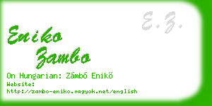 eniko zambo business card